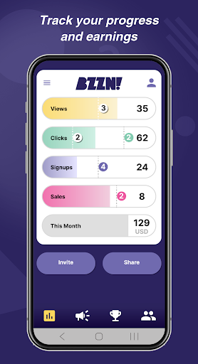 Android application BZZN Affiliate screenshort