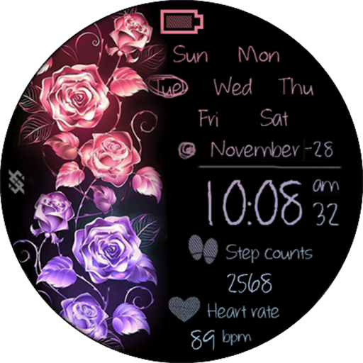 BFF39 - Neon Art Flower Rose logo