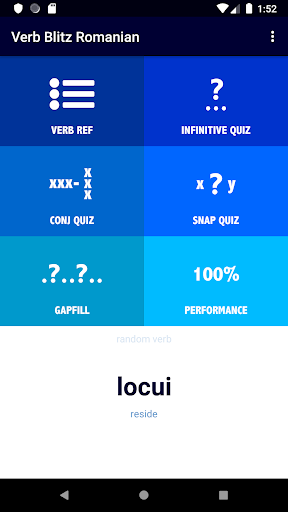 Android application Romanian Verb Blitz Pro screenshort