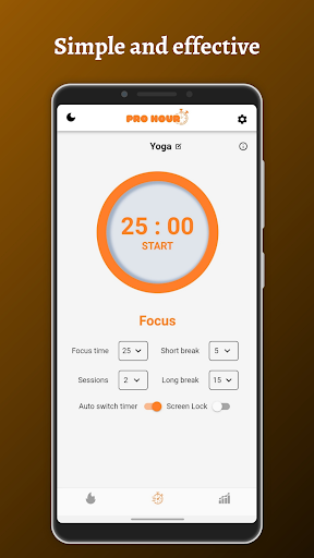 Android application Pomodoro timer - Productivity screenshort