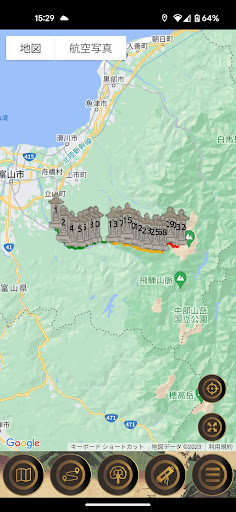 Android application 立山道石造物マップ screenshort