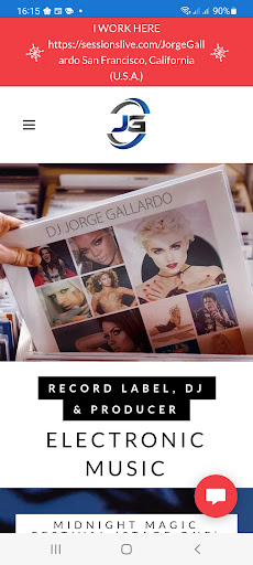 Android application DJ Jorge Gallardo Website screenshort