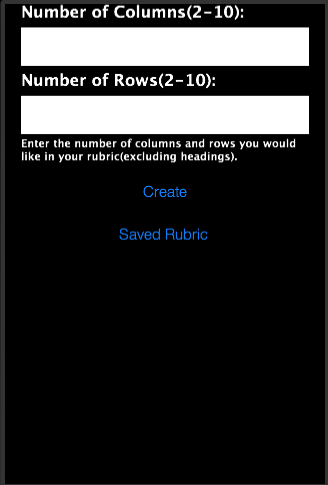 iRubric Screen 2