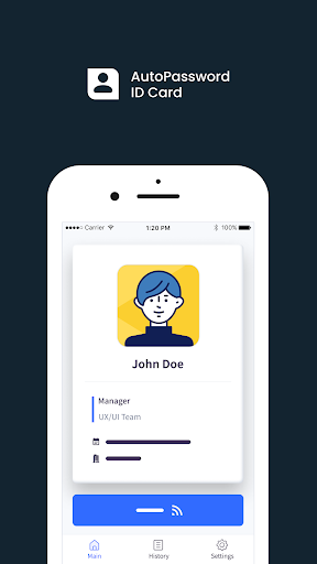 AutoPassword™ ID Card Screen 3