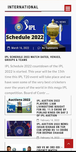 Cricket Net11 Team Information Screen 3