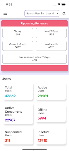 Android application Paradise Admin screenshort