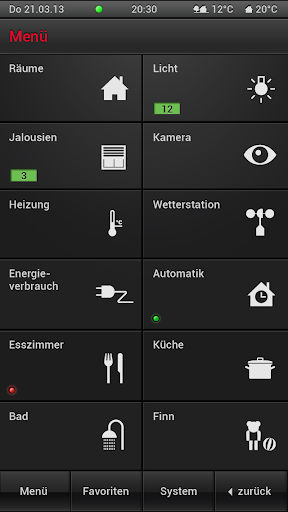 Android application Feller HomeServer screenshort