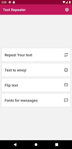 Android application Tttt: Text Repeater screenshort