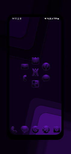 Screenshot of Purple Night Icon Pack
