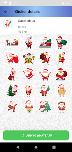 Android application Christmas stickers screenshort