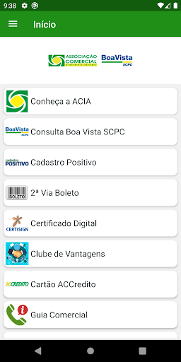 Android application ACIA Assis screenshort