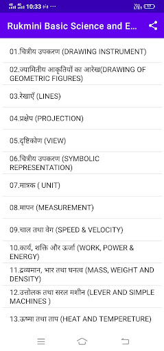 Android application Basic Science &Engineering alp screenshort