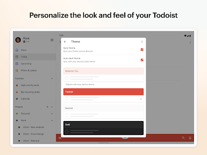 Todoist: to-do list & planner Captura de tela
