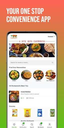 Android application Carrot FooDelivery screenshort