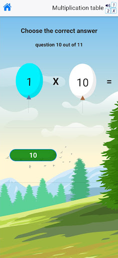 multiplication table balloons Screen 3