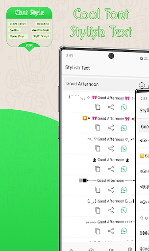Android application Chat Styles: Cool stylish Font screenshort