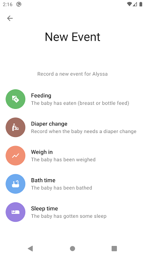 BabyTracker - baby feeding/diaper/sleep recording