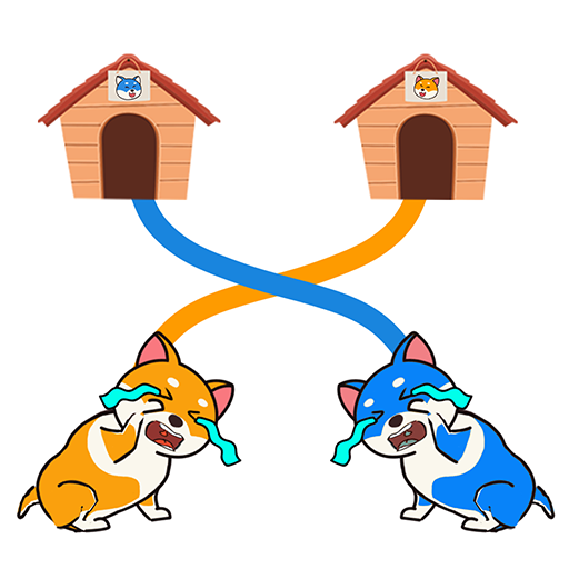 Dog rush: Draw to save games logo