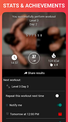 Screenshot of 300 Abs workout plan