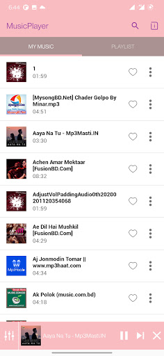 Android application Mp3 Music Player screenshort