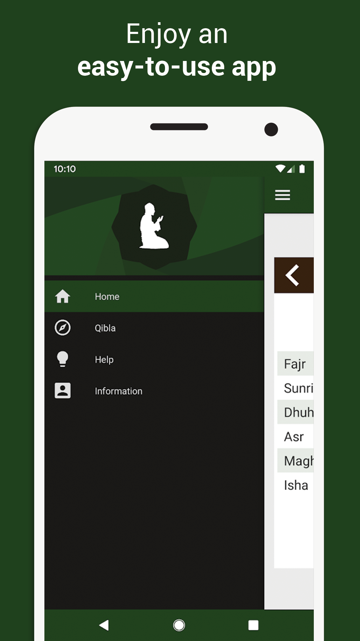 Android application Prayer times: Qibla & Azan screenshort