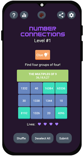 Android application Number Connections screenshort
