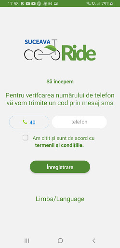 Android application Suceava EcoRide screenshort