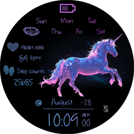 BFF12- Neon Art Unicorn Light logo