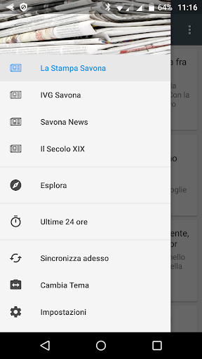 Android application Savona notizie locali screenshort