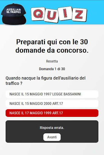 ausiliario del traffico Screen 2