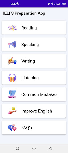 Android application IELTS Preparation App screenshort