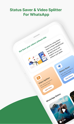 Android application Status Saver & Video Splitter screenshort