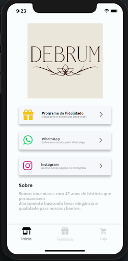 Android application Debrum Modas screenshort