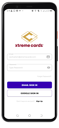 Android application Xtremecardz screenshort