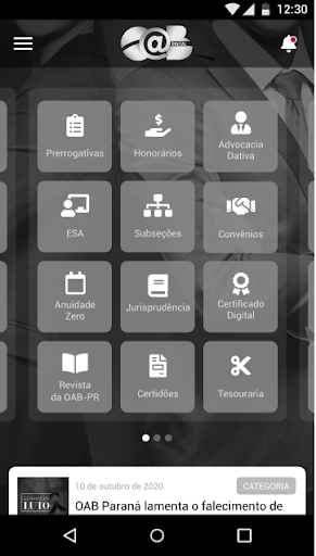 Aplicativo OAB-PR Digital Screen 2
