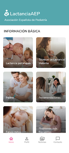 Android application Lactancia Materna AEP screenshort