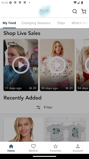 Screenshot of Mary Bella's Boutique