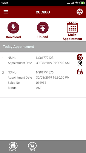 Android application Cuckoo+ Service Specialist screenshort