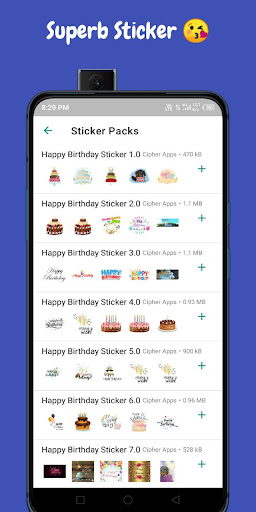 Happy birthday Sticker for WA Screen 2