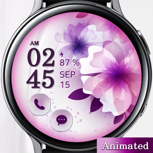 Pink Elegant Flower_Watchface logo