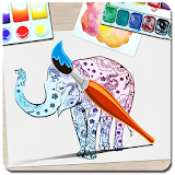 Mandala draw - Coloring book icon