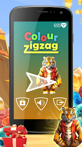 Tiger Color Zigzag Template