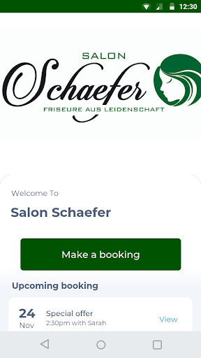 Android application Salon Schaefer screenshort