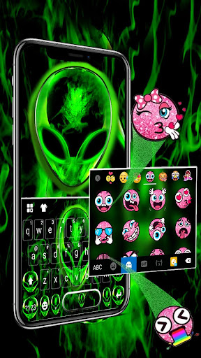 Neon Strange Alien Keyboard Th Screen 3