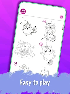 Caticorn Coloring Book By Numb - Screenshot 2