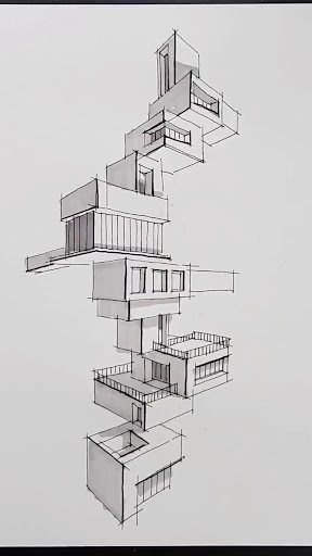 Pencil Sketch Building Screen 3