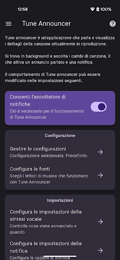Anteprima dell'app