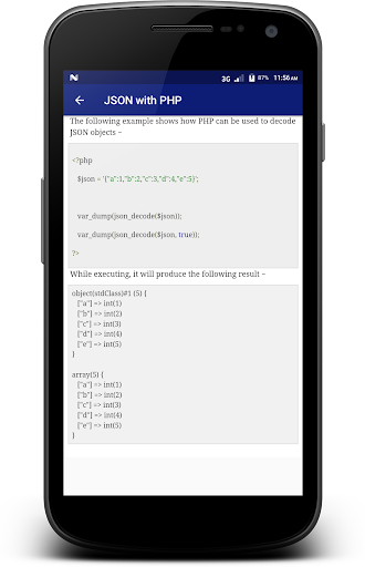 Learn - Json Screen 3