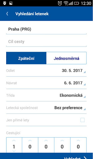 Android application ORBIX Plane Tickets, Business screenshort