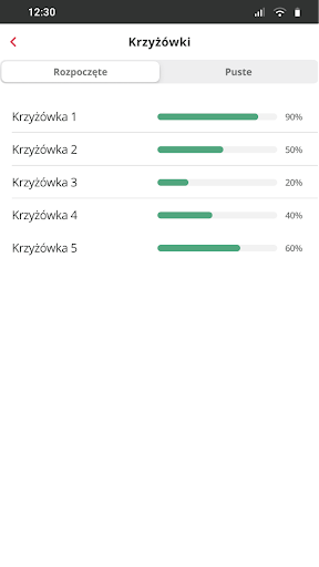 Krzyżówki. Screen 2